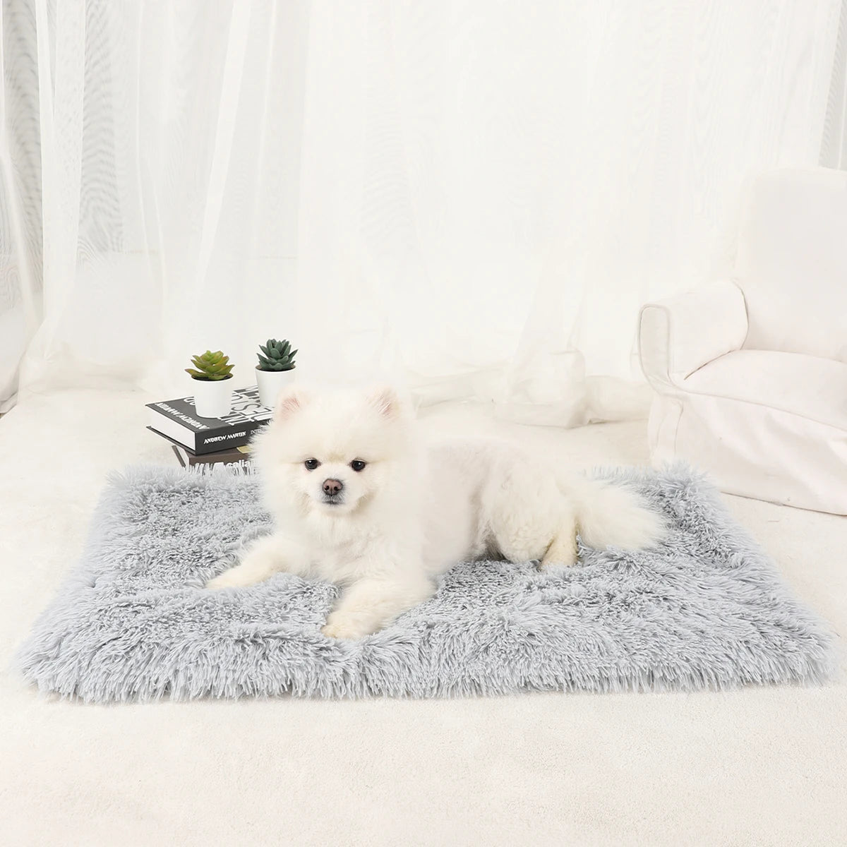 Dog Blanket Pet Bed Warm Beds for Dogs Medium Supplies Accessories Kennel Small Cats Large Basket Washable Puppy Plush Mat