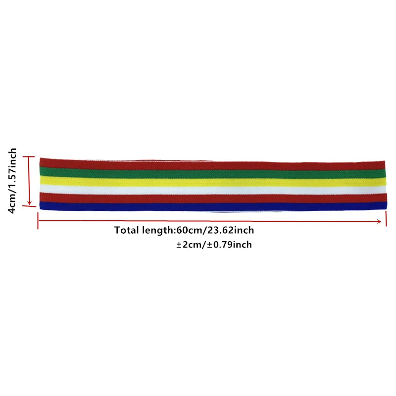 1PC 4cm Wide Rainbow Nylon Elastic Band Flat Adjustable Sewing Band for Wig Edges Hair Extensions Wrap Hairdressing Tool