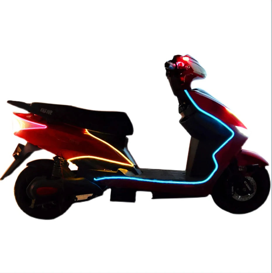 BLALION 12V Motorcycle LED Ambient Decorative Strip Light Car DRL Styling Flexible Atmosphere Lights APP Control Waterproof Lamp