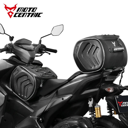 MOTOCENTRIC 20L Waterproof Motorcycle Back Seat Bags Reflective Design Motorbike Touring Tail Bag Moto Rear Seat Bags Saddlebags