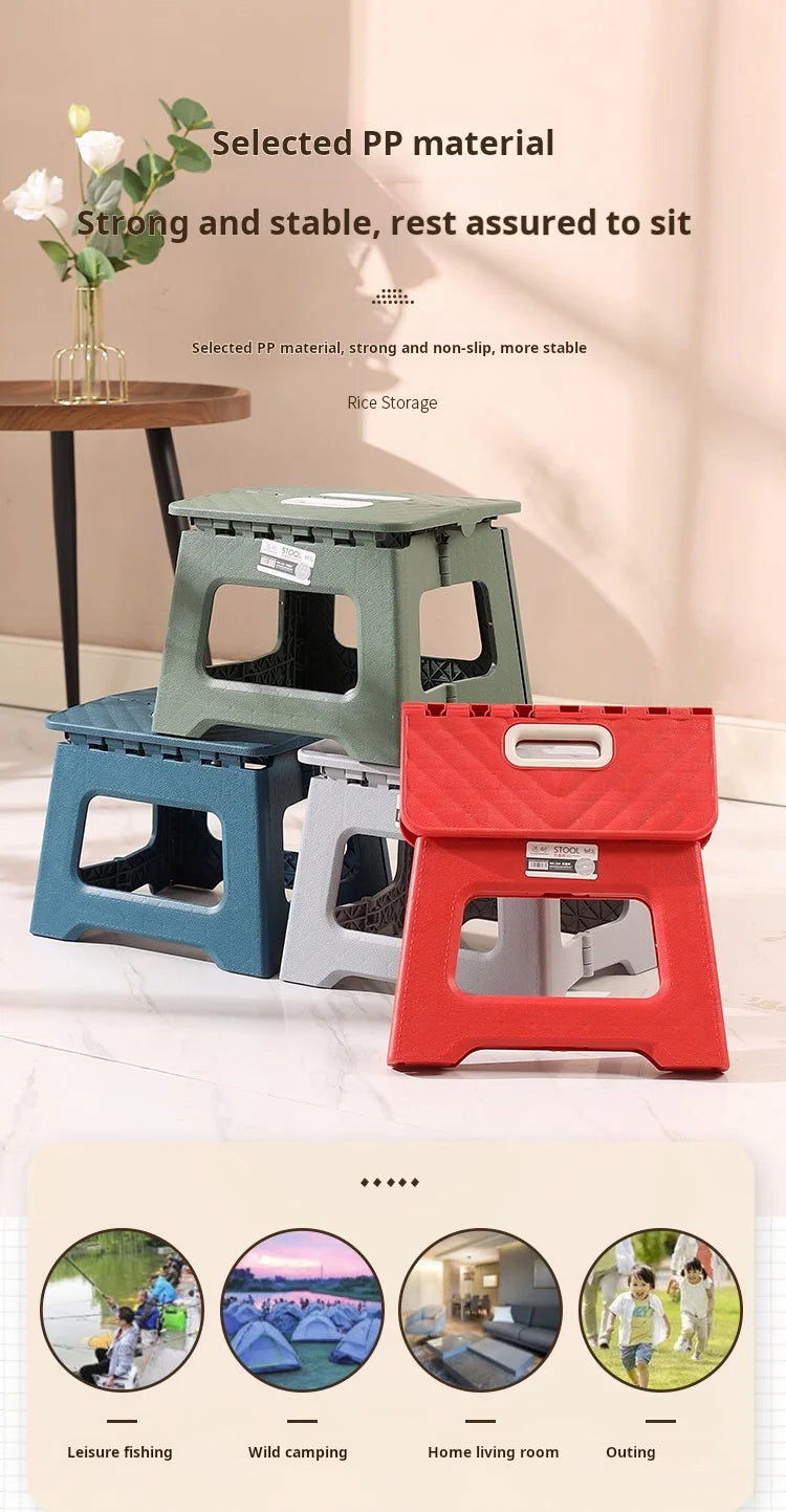 Folding stool portable kindergarten train Maza home subway thickened reinforced chair outdoor small bench