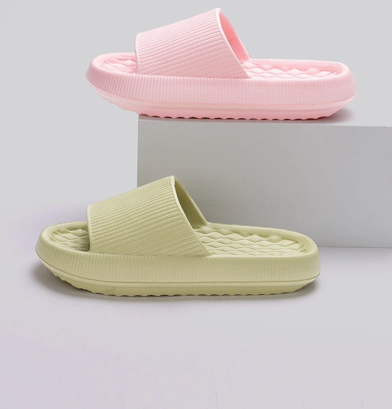 Women's Thick Platform Cloud Slippers EVA Soft Sole Pillow Slides Summer Beach Flip Flops Women Non Slip Bathroom Home Slippers