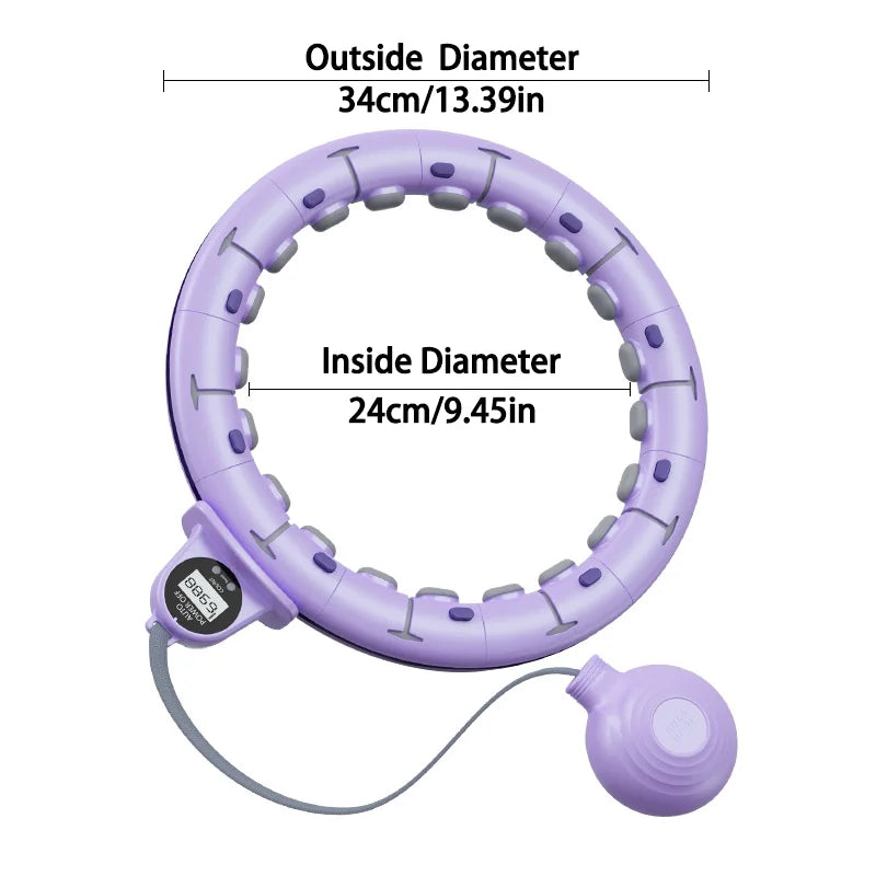 Intelligent Hoops Waist Tightening and Beauty Tool With Detachable Counting,Fitness Specific Weight-bearing Exercise Hoop