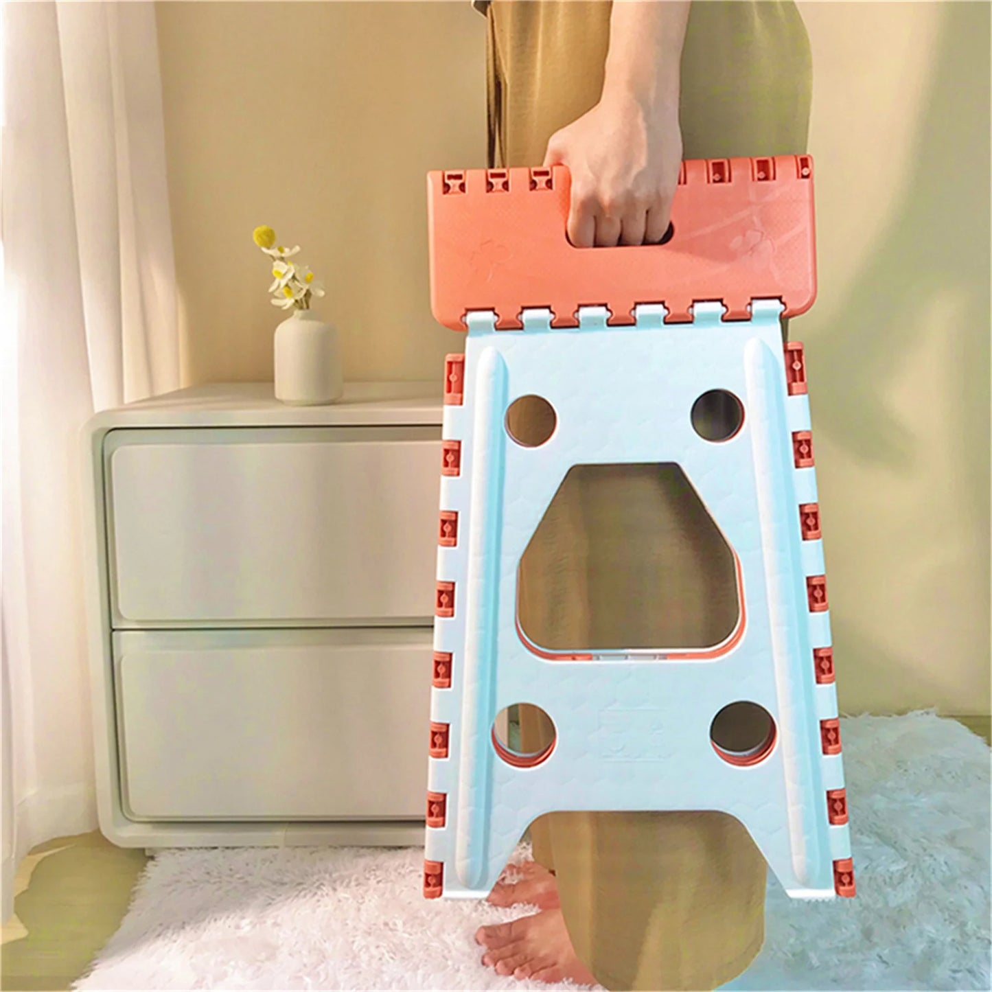 Foldable Stool Portable Outdoor Fishing Stool Creative Stall Plastic Small Bench Hand Showing Camp Folding Bench