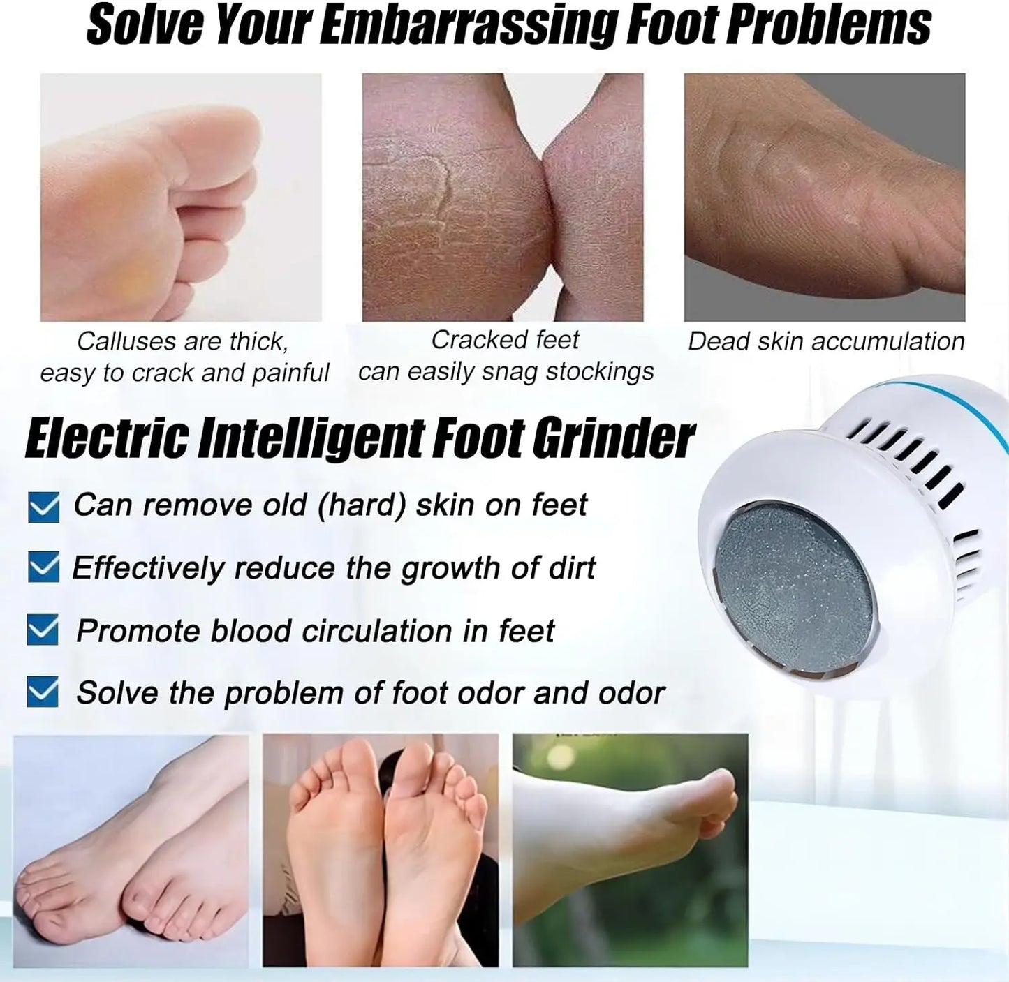 Electric Foot File Rupture Skin Trimmer Dead Skin Foot Professional Electric Pedicure ToolsRechargeable Foot Care Tools