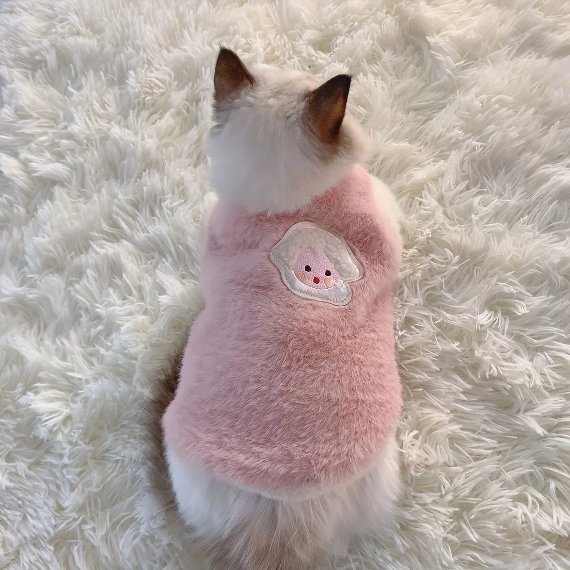 Cats Clothes Plush Garment for Cats Warm Apparels Winter Products Clothing Dog´s Sweater Vests Cooling Pet Kittens Kitten Stuff