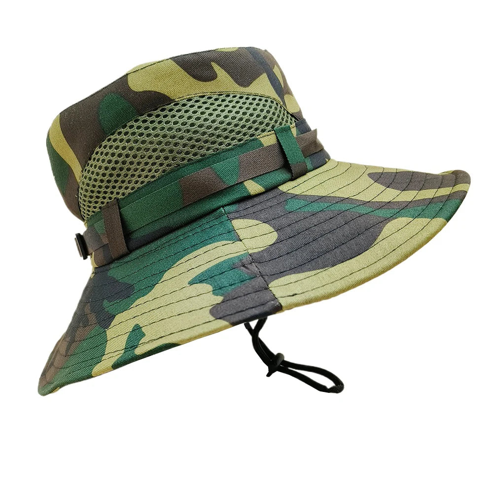 Summer Baby Sun Hat for Boys and Girls Outdoor Camouflage Anti UV Travel Hat Autumn Kids Beach Bucket Cap Hiking Caps 3-7 Years