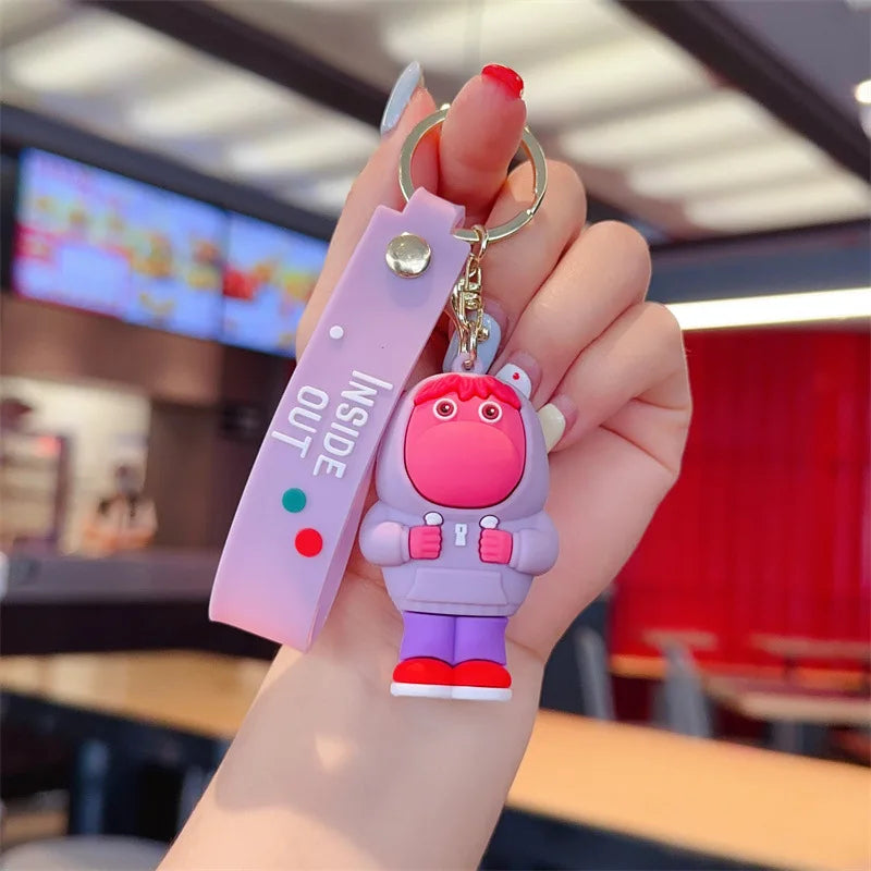 1-40PCS wholesale Inside Out 2 keychain Plush Cartoon Character keychain Pendant Personality Creative Glue Doll Small Pendant