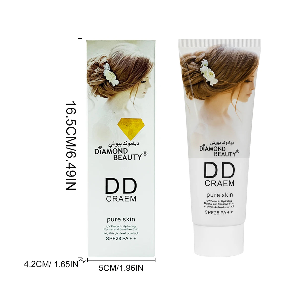 SPF28 PA++ DD Cream: Lightweight, Silky, Smooth-Applying, Well-Adhering, Ideal for Face and Body as a Base