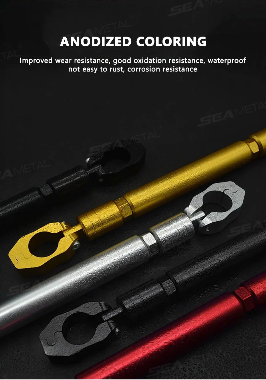 BLALION Motorcycle Handlebar Handle Grip Adjustable Crossbar Balance Bracket Regulator Steering Wheel Reinforce 22mmReplacement
