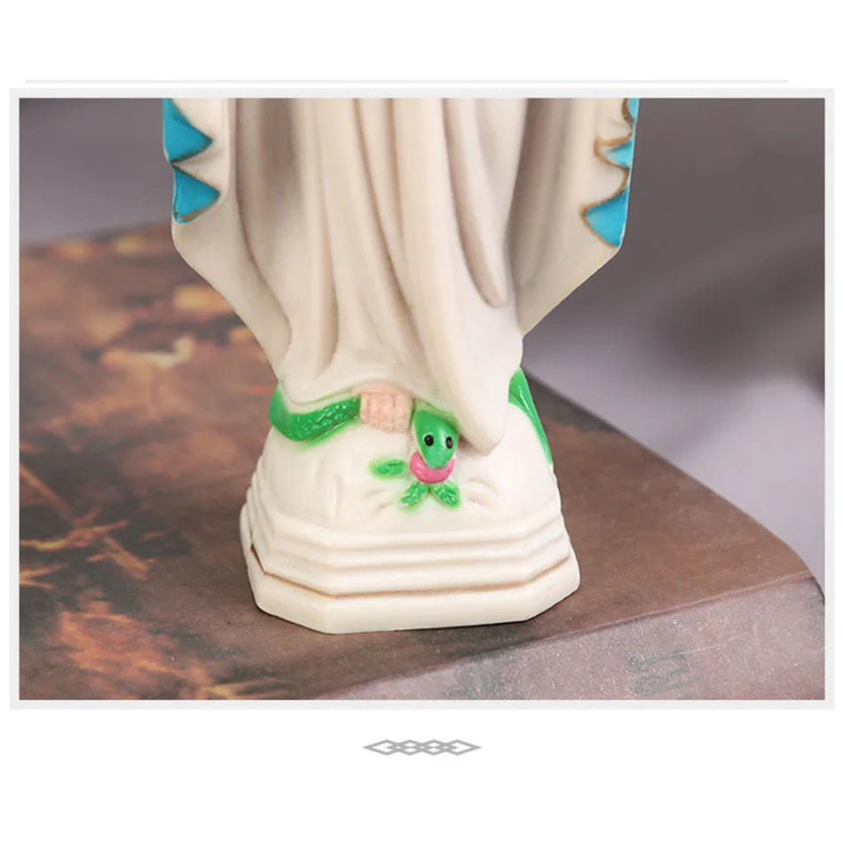 Small Catholic Mary Statue Madonna Handmade Virgin Mary Statue Jesus Desktop Home Decorative Ornaments 6.5-15cm
