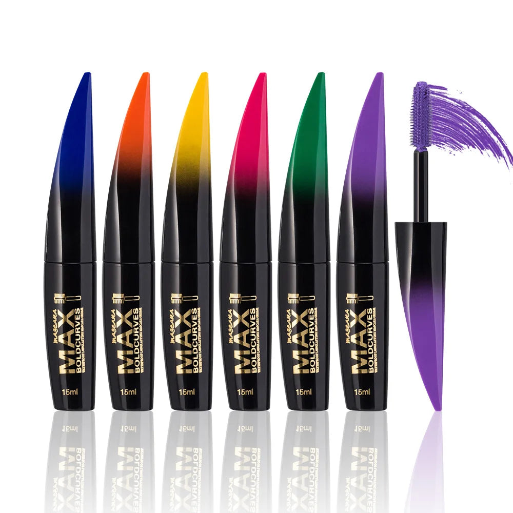 6 Color Extended Eye Black Long Lasting Waterproof Makeup Silk Smooth Eyelash Extension Cosmetics