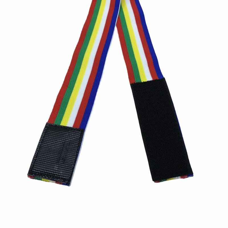 1PC 4cm Wide Rainbow Nylon Elastic Band Flat Adjustable Sewing Band for Wig Edges Hair Extensions Wrap Hairdressing Tool