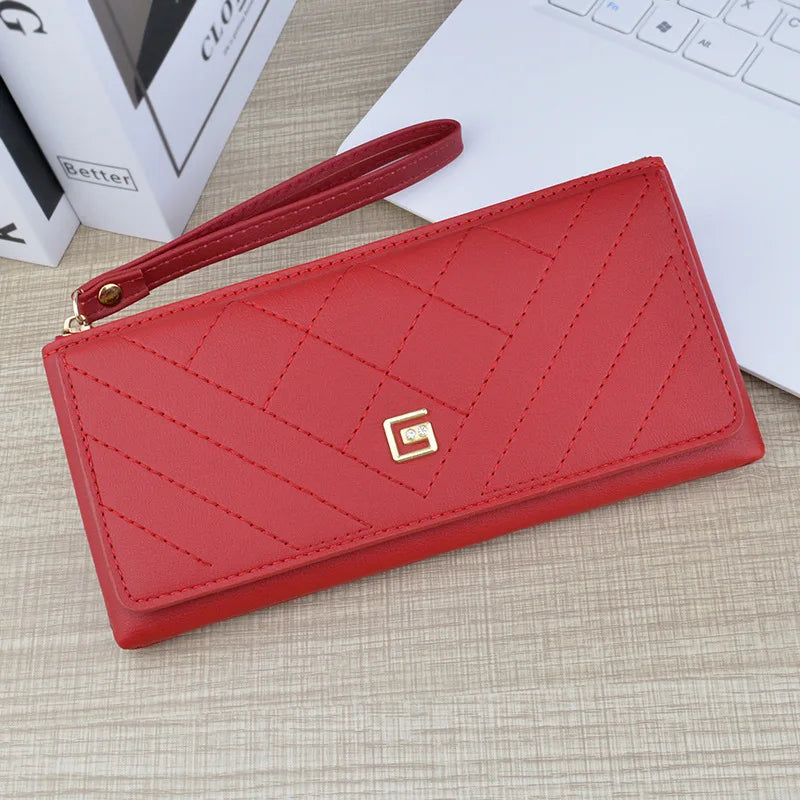 Women's Wallet Long Zipper Handheld Bag Fashionable, Simple, and Large Capacity Wallet Mom's Wallet Mobile Zero Wallet