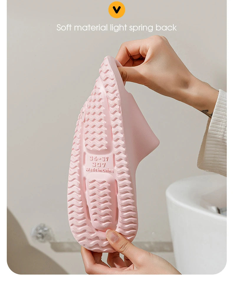 Women EVA Sofe Shoes Summer Beach Seaside Slides Bathroom Anti Slip Slipper Soft Sandals Fashion Ultra Light Shoe