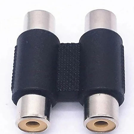 2RCA Female Audio Connector Adapter AV Audio Video Plug