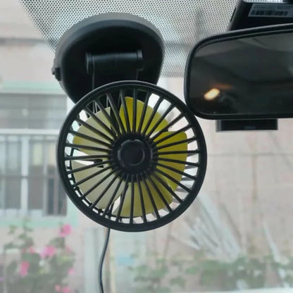 Universal mini Auto cooling rotatable car fans