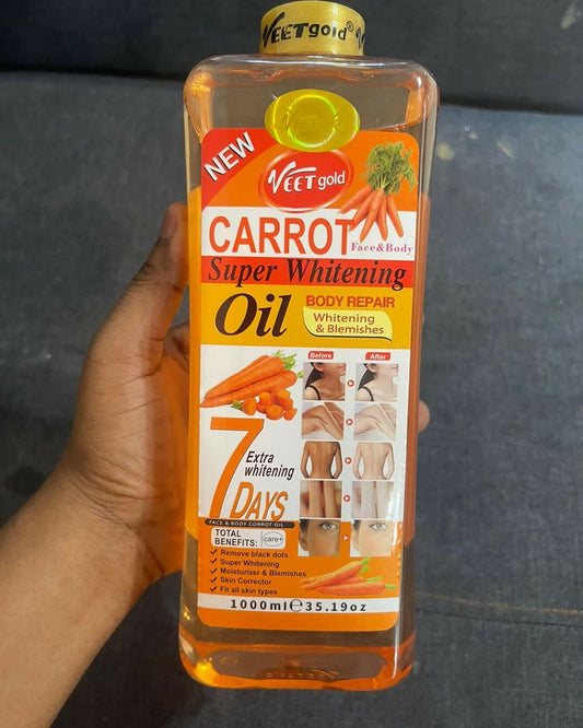 Veet gold carrot super whitening oil 1000ml